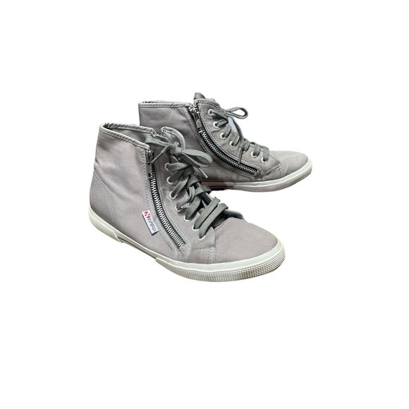 Superga High Top Canvas Sneaker in‎ Gray Womens 6.5 - Picture 1 of 9